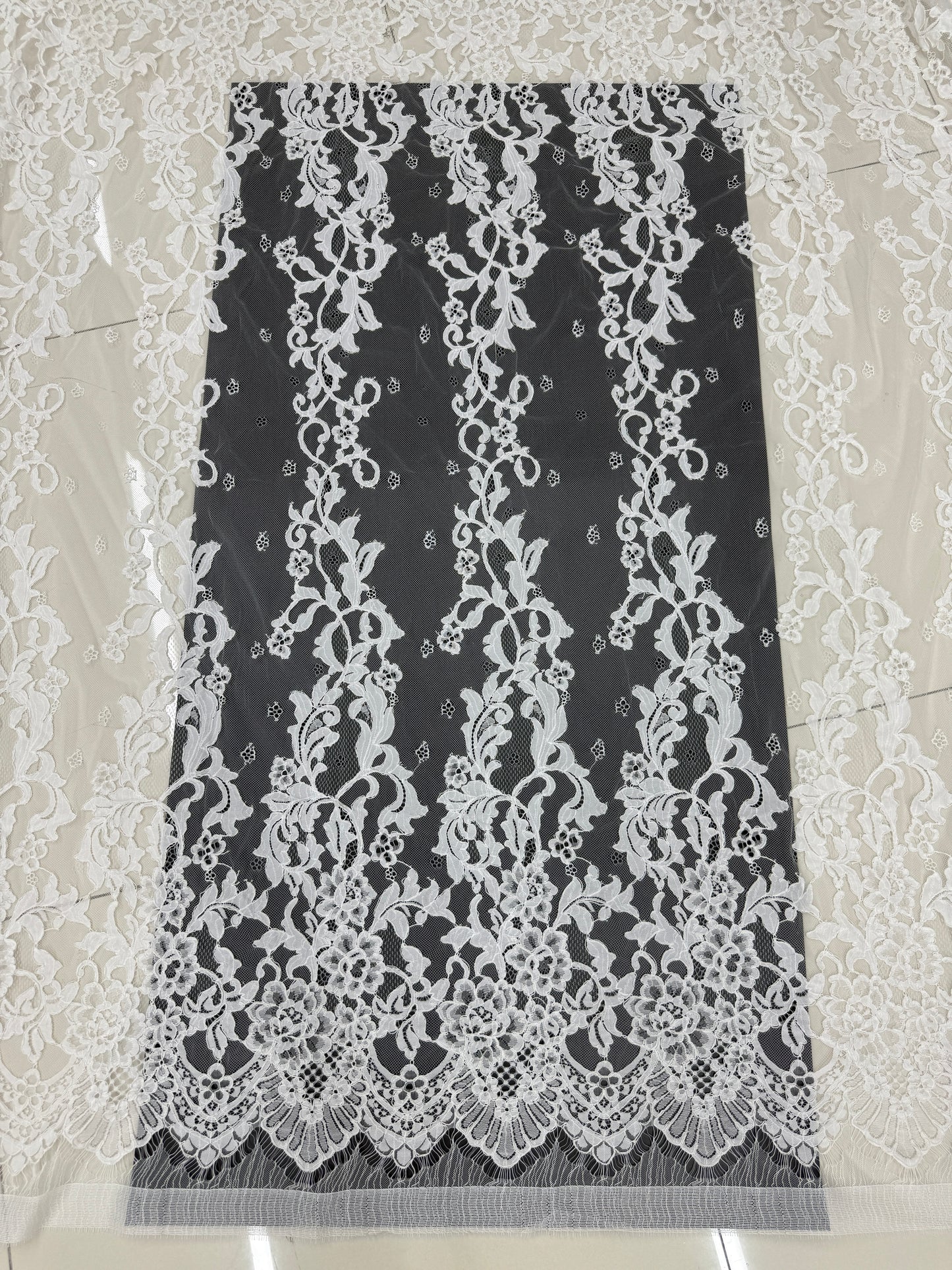 LY42170 Eyelash Boning Lace Trim | Raised Stem Stitch & 3D Boning Detail for Wedding Dress & Couture DIY | 3m MOQ