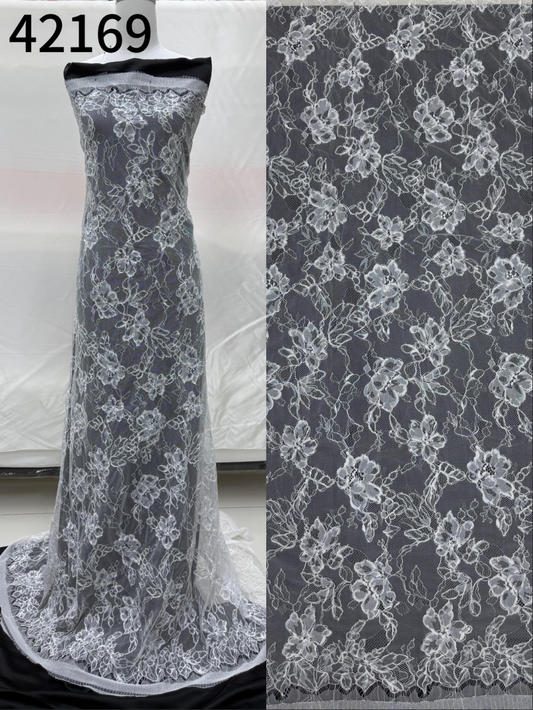 LY42169 Eyelash Boning Lace Trim | Raised Stem Stitch & 3D Boning Detail for Wedding Dress & Couture DIY | 3m MOQ