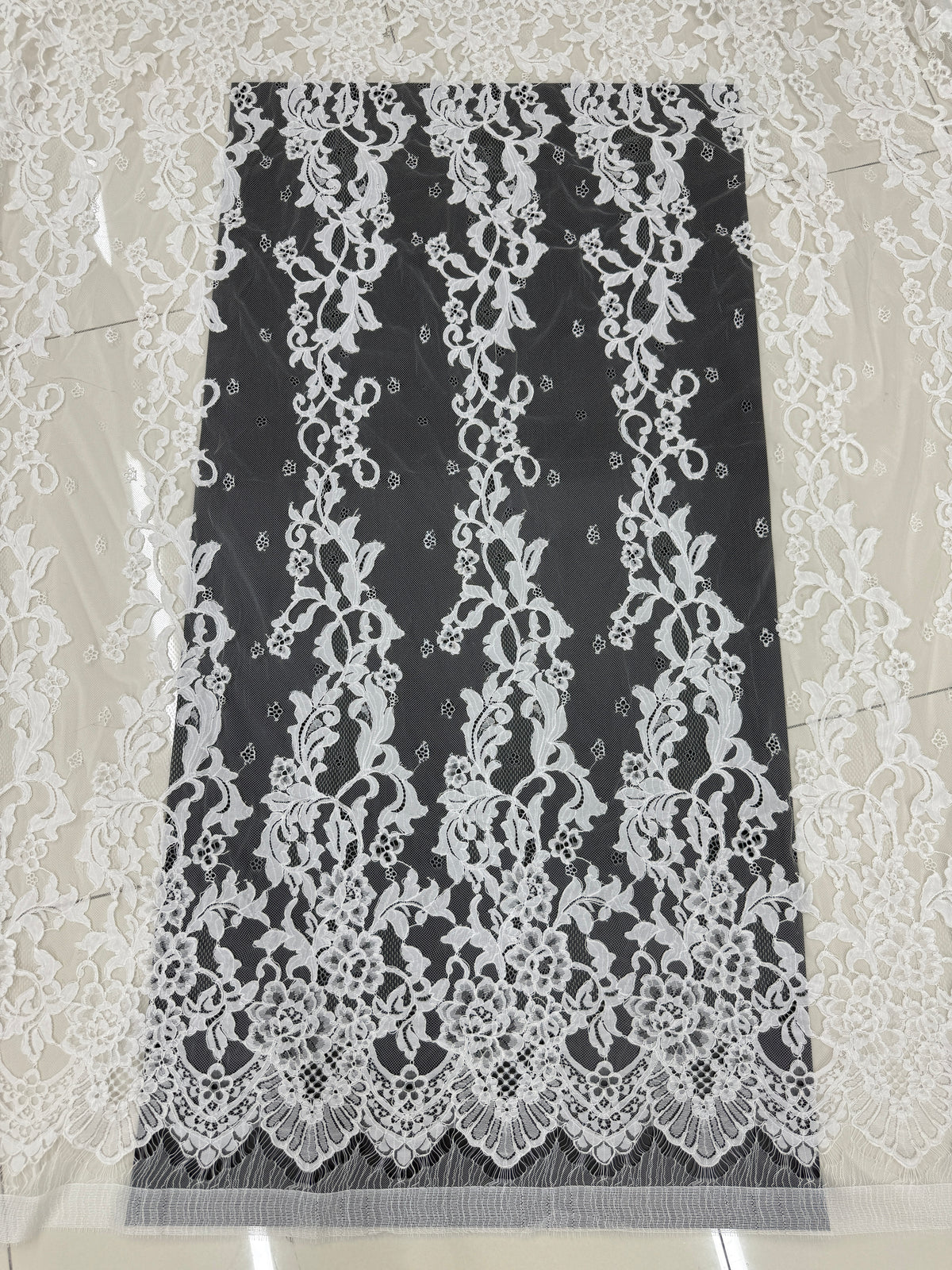 LY42170 Eyelash Boning Lace Trim | Raised Stem Stitch & 3D Boning Detail for Wedding Dress & Couture DIY | 3m MOQ