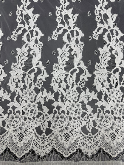 LY42170 Eyelash Boning Lace Trim | Raised Stem Stitch & 3D Boning Detail for Wedding Dress & Couture DIY | 3m MOQ