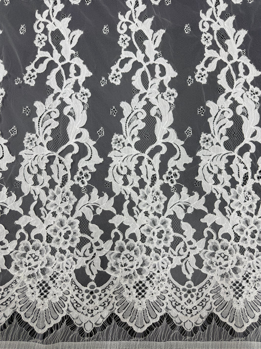 LY42170 Eyelash Boning Lace Trim | Raised Stem Stitch & 3D Boning Detail for Wedding Dress & Couture DIY | 3m MOQ